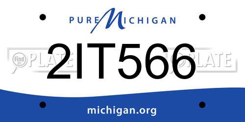 2IT566 Michigan License Plate