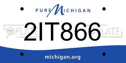 2IT866 Michigan License Plate