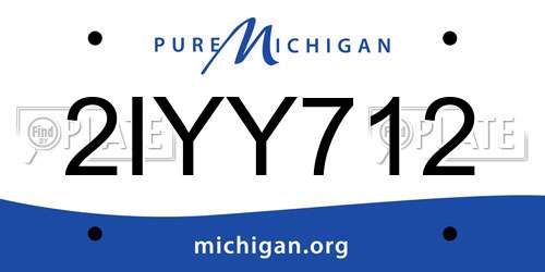 2IYY712 Michigan License Plate