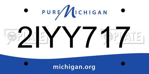 2IYY717 Michigan License Plate