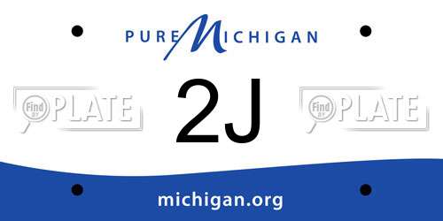 2J Michigan License Plate
