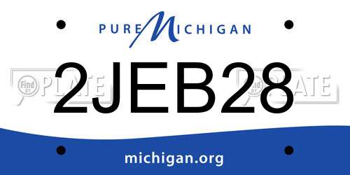 2JEB28 Michigan License Plate