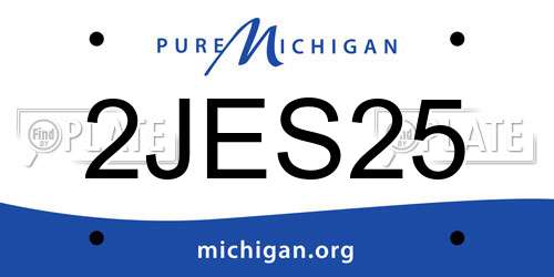 2JES25 Michigan License Plate