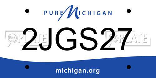 2JGS27 Michigan License Plate