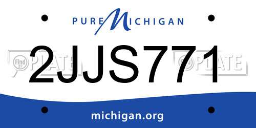 2JJS771 Michigan License Plate