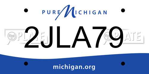2JLA79 Michigan License Plate