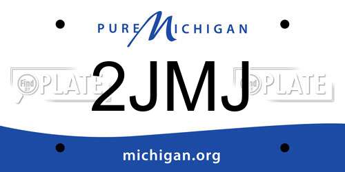 2JMJ Michigan License Plate