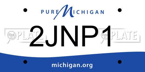 2JNP1 Michigan License Plate