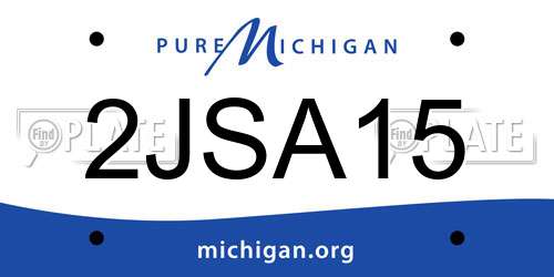 2JSA15 Michigan License Plate