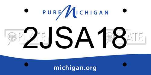 2JSA18 Michigan License Plate
