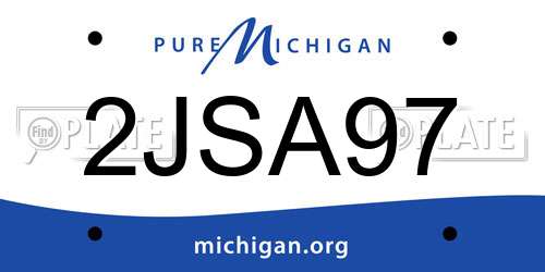 2JSA97 Michigan License Plate