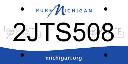 2JTS508 Michigan License Plate