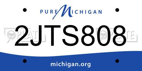 2JTS808 Michigan License Plate
