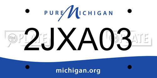 2JXA03 Michigan License Plate