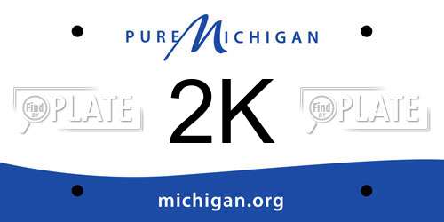 2K Michigan License Plate