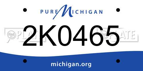 2K0465 Michigan License Plate