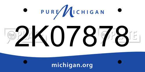 2K07878 Michigan License Plate