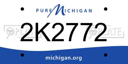 2K2772 Michigan License Plate