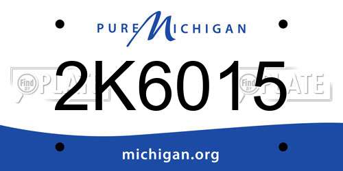 2K6015 Michigan License Plate