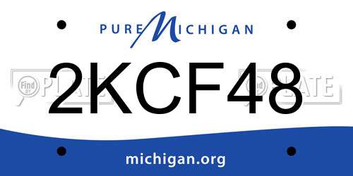 2KCF48 Michigan License Plate