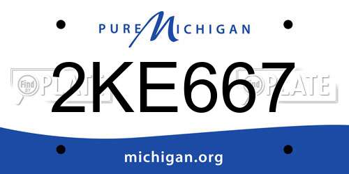 2KE667 Michigan License Plate