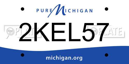 2KEL57 Michigan License Plate