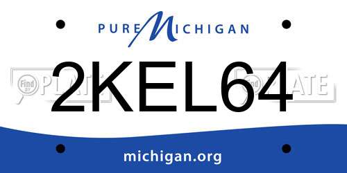 2KEL64 Michigan License Plate