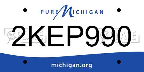 2KEP990 Michigan License Plate