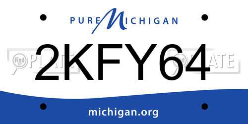 2KFY64 Michigan License Plate