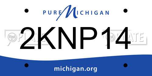 2KNP14 Michigan License Plate