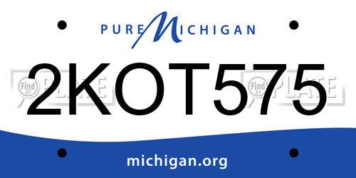 2KOT575 Michigan License Plate