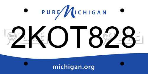 2KOT828 Michigan License Plate