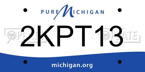 2KPT13 Michigan License Plate