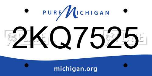 2KQ7525 Michigan License Plate