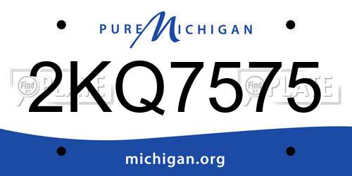 2KQ7575 Michigan License Plate