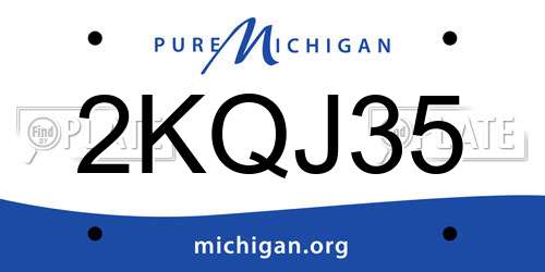 2KQJ35 Michigan License Plate