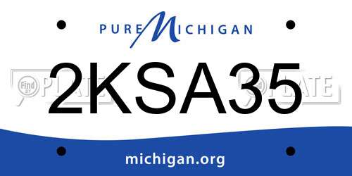 2KSA35 Michigan License Plate