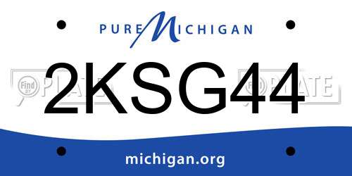 2KSG44 Michigan License Plate