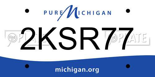 2KSR77 Michigan License Plate