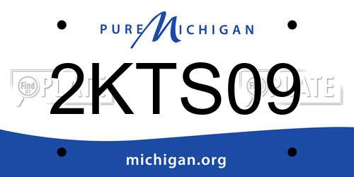 2KTS09 Michigan License Plate