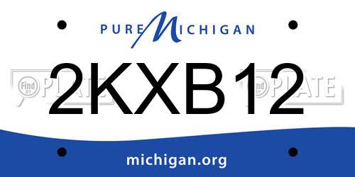 2KXB12 Michigan License Plate