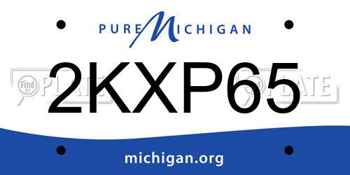 2KXP65 Michigan License Plate
