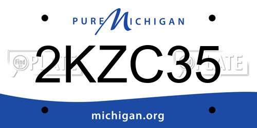 2KZC35 Michigan License Plate