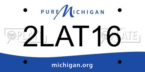2LAT16 Michigan License Plate