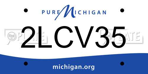 2LCV35 Michigan License Plate