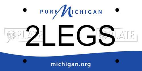 2LEGS Michigan License Plate