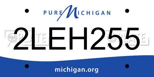 2LEH255 Michigan License Plate