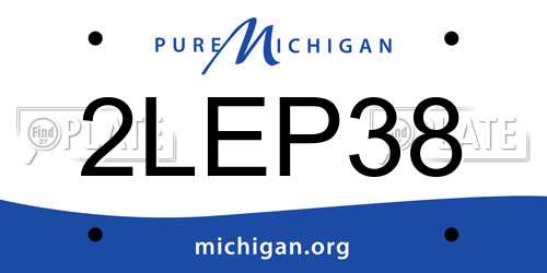 2LEP38 Michigan License Plate