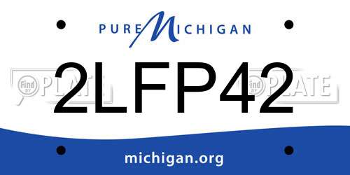 2LFP42 Michigan License Plate