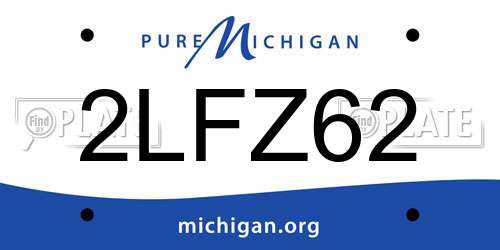 2LFZ62 Michigan License Plate